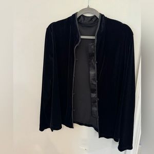 Vintage black velvet smoking jacket